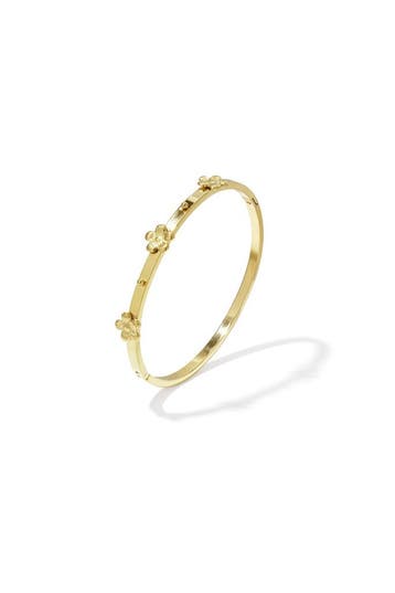 Goudlief Bangle met bloemdetails (Armbanden, Dames sieraden), Verzenden, Nieuw, Zilver, Overige materialen