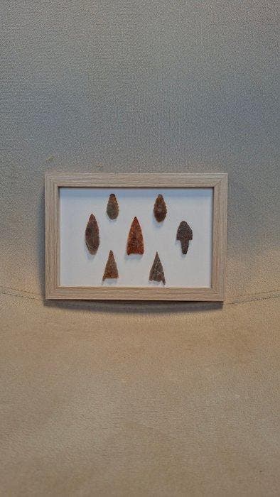 Afrika Steen archeologisch-neolithische pijlpuntkop van, Verzamelen, Mineralen en Fossielen