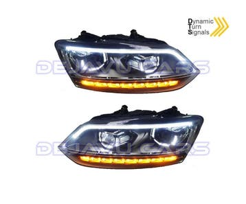 Xenon Look Dynamische LED Koplampen voor Volkswagen Polo 6R, Auto diversen, Ophalen of Verzenden