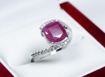 Zonder minimumprijs - Ring - 925 zilver - 5,00 ct robijn, Sieraden, Tassen en Uiterlijk, Ringen, Nieuw