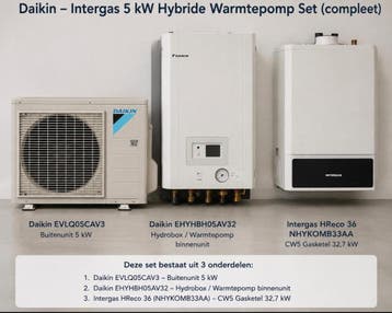 Online veiling: Daikin/Intergas, EVLQ05CAV3 + EHYHBH05AAV32, Doe-het-zelf en Verbouw, Nieuw