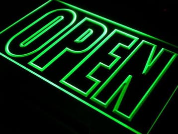 OPEN neon bord lamp LED verlichting reclame lichtbak XL *40x, Verzamelen, Verzenden, Nieuw