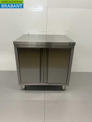HCB RVS Werkkast Kast Premium-line 2 klapdeuren 80 cm Horeca, Ophalen of Verzenden, Nieuw in verpakking