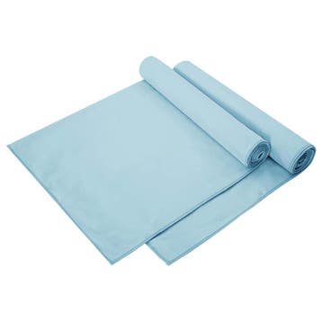 vidaXL Sporthanddoeken 2 st Blauw 140 x 70 cm, Verzenden, Nieuw, Blauw