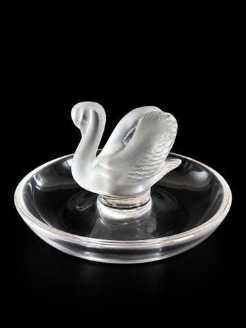 Lalique - Figuur - Swan Ring holder - Kristal