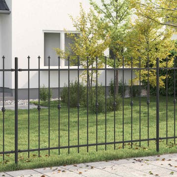 vidaXL Spike Fence ASTEN 200 x 166 cm Gepoedercoat staal, Tuin en Terras, Verzenden, Nieuw, IJzer
