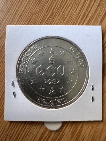 België. Karel V. 5 ECU 1987 (Zonder minimumprijs)