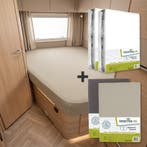 Textielpakket Frans bed - 2 moltons met 2 hoeslakens - links, Eenpersoons, Verzenden, Nieuw, Wit
