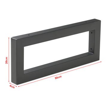 Ophangbeugel set van 2 Hawangen 50x20 cm zwart [en.casa], Verzenden, Nieuw