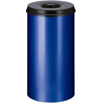 Afvalbak | Metaal | Blauw/Zwart | 50L | Open | Vlamdovend |, Verzenden, Nieuw in verpakking
