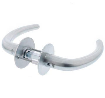P+E Deurklink Sabel op ronde rozet 8mm stift rvs geborsteld, Verzenden, Nieuw