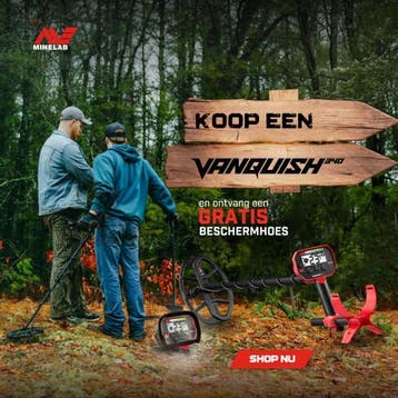 Minelab Vanquish 340, ACTIE met gratis beschermhoes!, Hobby en Vrije tijd, Metaaldetectors, Meer dan 30 cm, Nieuw, Ophalen of Verzenden