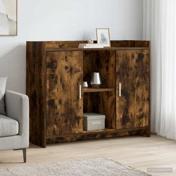 vidaXL Dressoir 98,5 x 33 x 80 cm PB, Verzenden, Nieuw, Overige houtsoorten, Minder dan 50 cm