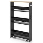 LIVSK opbergkar op wieltjes - 4-laags met oplaadstation - Pe, Verzenden, Nieuw