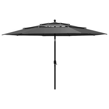 vidaXL Parasol 3-laags met aluminium paal 3,5 m, Tuin en Terras, Verzenden, Nieuw, 3 tot 4 meter