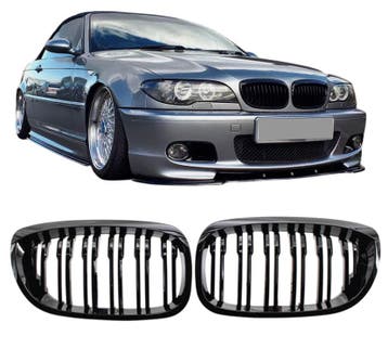 Grillen set | Nieren | geschikt voor BMW 3-series | E46 coup, Auto-onderdelen, Verzenden, Nieuw, BMW