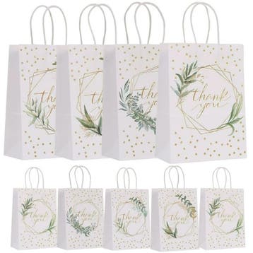 Fako Bijoux - 12 Papieren Uitdeeltasjes Thank You Wit -, Verzenden, Nieuw