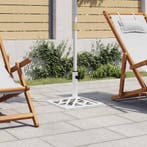 vidaXL Parasolvoet 44x44x31 cm gietijzer wit, Verzenden, Nieuw, Minder dan 1 meter, Parasolvoet