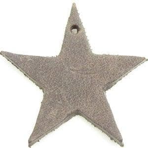 2 x DQ leer hanger ster 4,5 cm x 2 mm Chocolate Brown, Ophalen of Verzenden, Nieuw, Bedel
