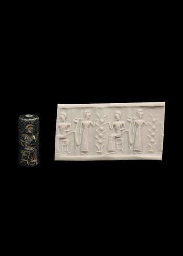 Mesopotamisch hematiet Cylinder seal