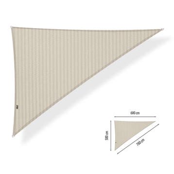 Schaduwdoek driehoek 90 graden 5x6x7,8 Sahara sand, Ophalen of Verzenden, Nieuw