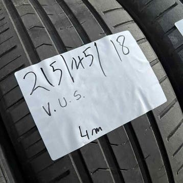 2 x Vredestein 215-45-18 Zomerbanden 4mm, 18 inch, Ophalen of Verzenden, Band(en), Personenwagen