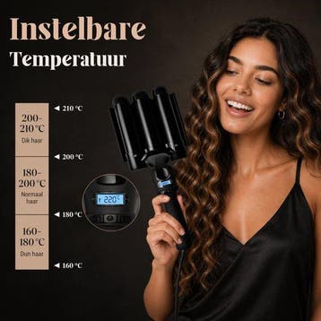 2dekans | Vaive Wafeltang 32 mm - Beach Waves -, Ophalen of Verzenden, Zo goed als nieuw
