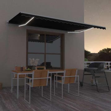 vidaXL Luifel handmatig uittrekbaar met LED 500x300 cm, Verzenden, Nieuw