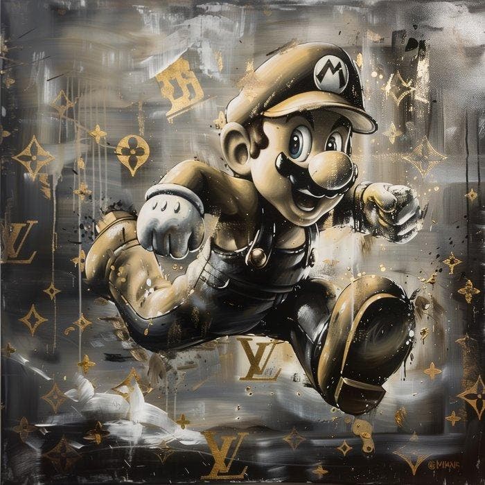 Giuliart2025 - Super Mario Jumping gold vuitton, Spelcomputers en Games, Spelcomputers | Overige Accessoires