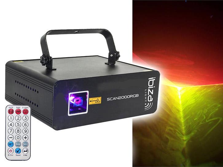 Ibiza Light Scan2000RGB DMX Laser Licht Effect, Muziek en Instrumenten, Licht en Laser, Laser, Nieuw, Verzenden