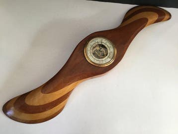 Scholz Barometer - Glas, Messing, palissander hout -, Antiek en Kunst