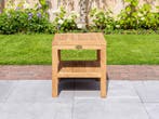 Ideale bijzettafel van massief teakhout | Direct leverbaar!, Tuin en Terras, Ophalen of Verzenden, Nieuw, Vierkant, Teakhout