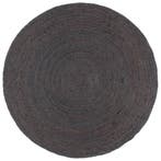vidaXL Vloerkleed handgemaakt rond 180 cm jute donkergrijs, Verzenden, Nieuw, Grijs
