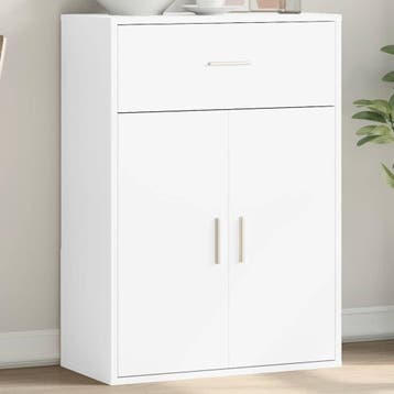 vidaXL Dressoir 60x30x84 cm bewerkt hout wit, Verzenden, Nieuw, Overige houtsoorten, Minder dan 50 cm