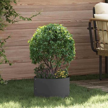 vidaXL Plantenring Zwart 30 x 30 x 20 cm Koudgewalst staal, Minder dan 30 cm, Verzenden, Minder dan 60 cm, Nieuw