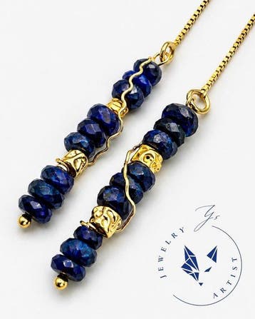 Designerjuweel - Saffier - Zilver 925 - Certificaat -