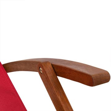 Ligstoel Rood Acaciahout 94x60x94cm (Ligbed - Lounge), Verzenden, Nieuw