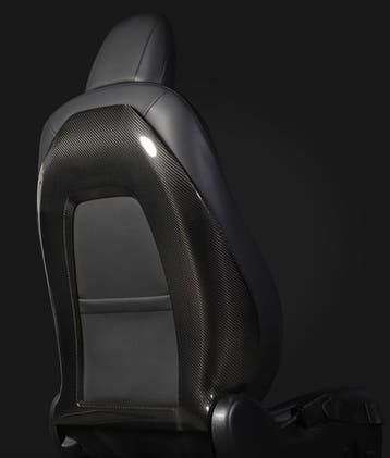 Carbon stoel covers Tesla Model 3, Verzenden