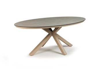 Tierra Outdoor Oblong tuintafel Champagne met Trespa blad, Ophalen of Verzenden, Nieuw