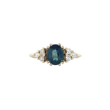Audrey ring 14 krt - Sapphire, Sieraden, Tassen en Uiterlijk, Ophalen of Verzenden, Nieuw