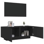 Retro TV-kast Zwart Hout 100cm | Laatste Stuk!, Huis en Inrichting, Gebruikt, 100 tot 150 cm, Ophalen of Verzenden, Minder dan 100 cm