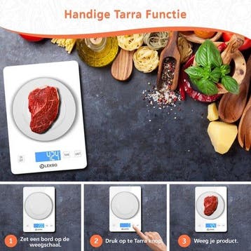 Lekro Digitale Precisie Keukenweegschaal – Weegschaal Keuken, Ophalen of Verzenden, Nieuw