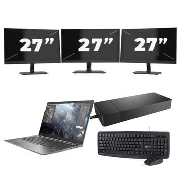 HP ZBook Firefly 14 G8 -   i7-11e 16GB  - 256GB  - GPU + 3x, Qwerty, Verzenden, Refurbished, 14 inch