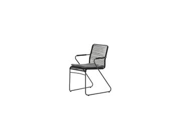 Garden Impressions Hermes stapelbare fauteuil zwart rope,, Nieuw