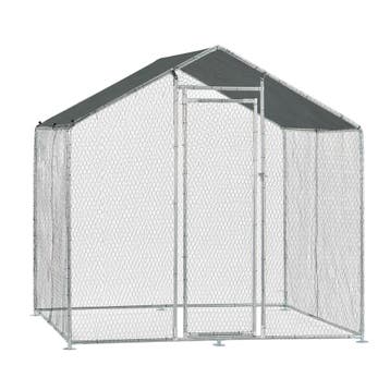 Kippenren Wels buitenren 2x2x2 m donkergroen pro.tec, Verzenden, Nieuw