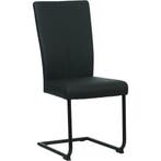 Leren eetkamerstoel Dry - Hermes Nero (zwart) - Sledepoot, Huis en Inrichting, Stoelen, Ophalen of Verzenden, Nieuw, Leer, Modern