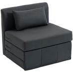 2-in-1 Slaapstoel Opvouwbaar Sofa-Bed Met Linnenstructuur, G, Verzenden, Nieuw
