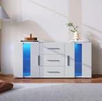 Witte Dressoirkast met LED Verlichting – Modern 140x35x70 cm, Huis en Inrichting, Kasten | Ladekasten, Verzenden, Nieuw