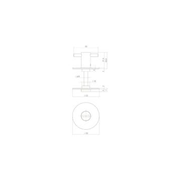 Intersteel Rozet renovatie met toilet-/badkamersluiting, Verzenden, Nieuw