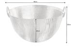 Handgemaakte decoratieve kom ORIENT 40cm zilverkleurig, Ophalen of Verzenden, Nieuw